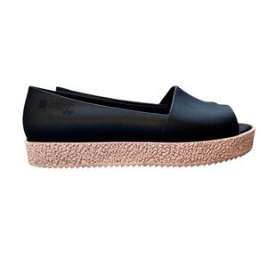 Melissa Peep Toe Black Slip On Shoes Women’s 8